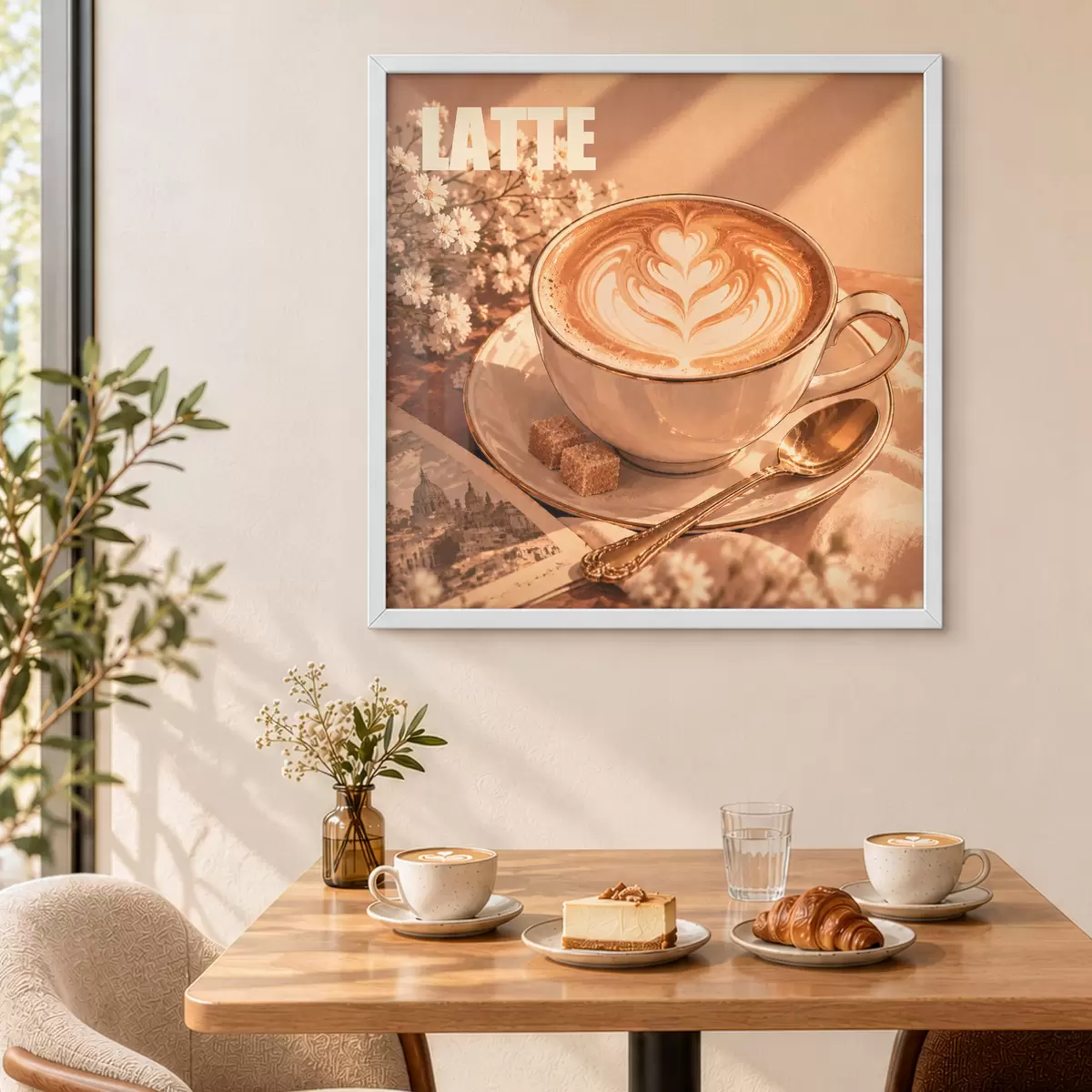 Poster Umělecky připravené latte na sluníčku f50873