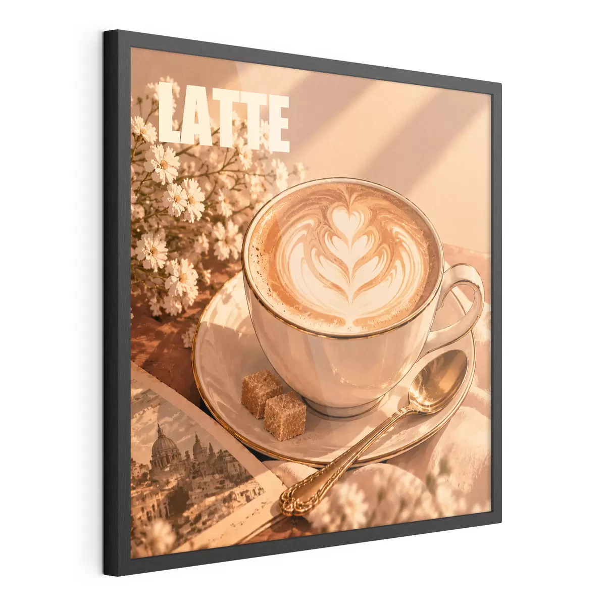 Poster Umělecky připravené latte na sluníčku f50873