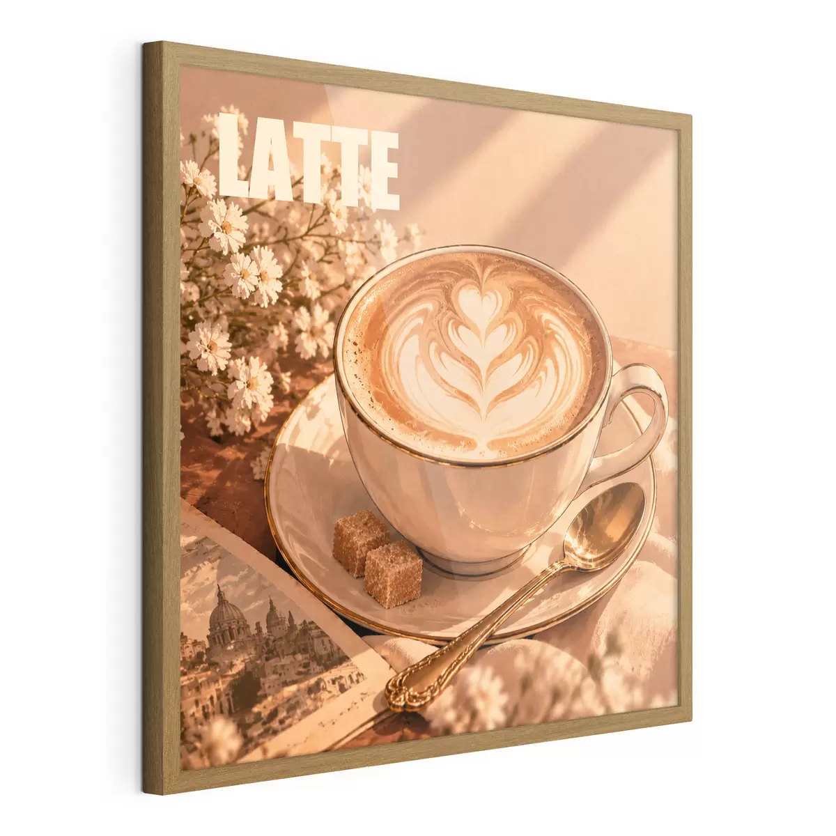 Poster Umělecky připravené latte na sluníčku f50873