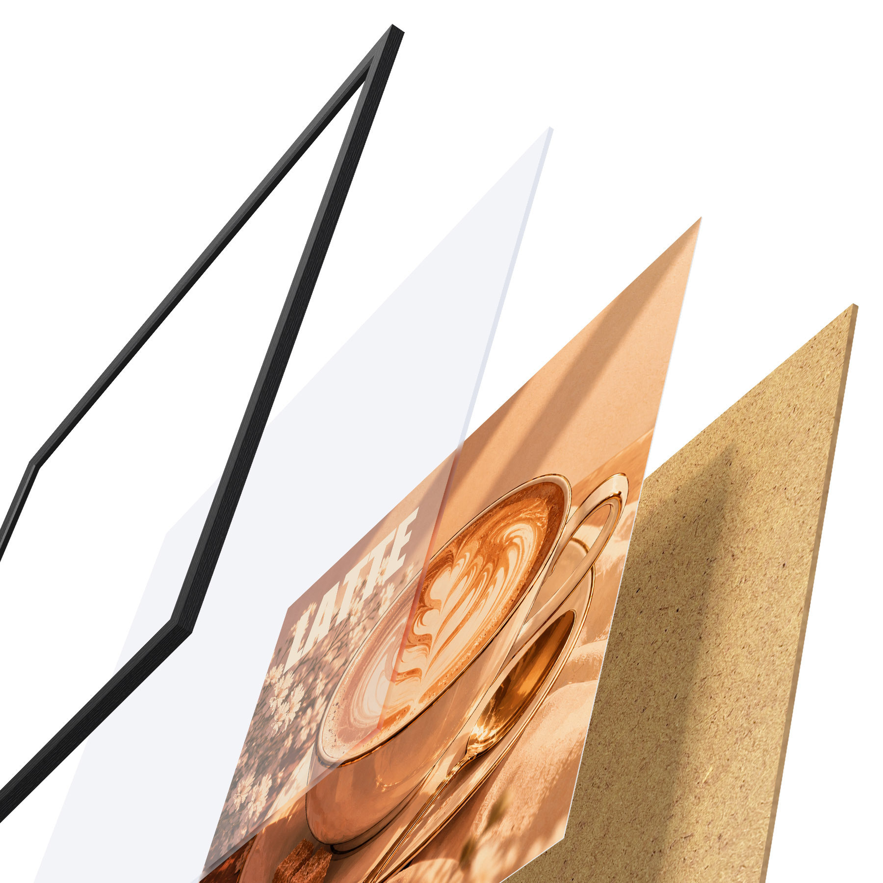 Poster Umělecky připravené latte na sluníčku f50873