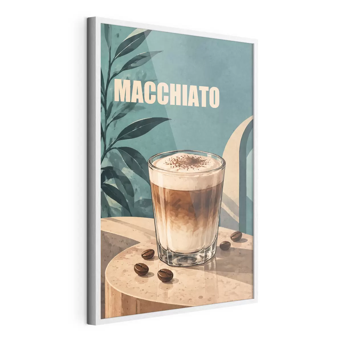 Poster Lahodné macchiato ve sklenici f50875