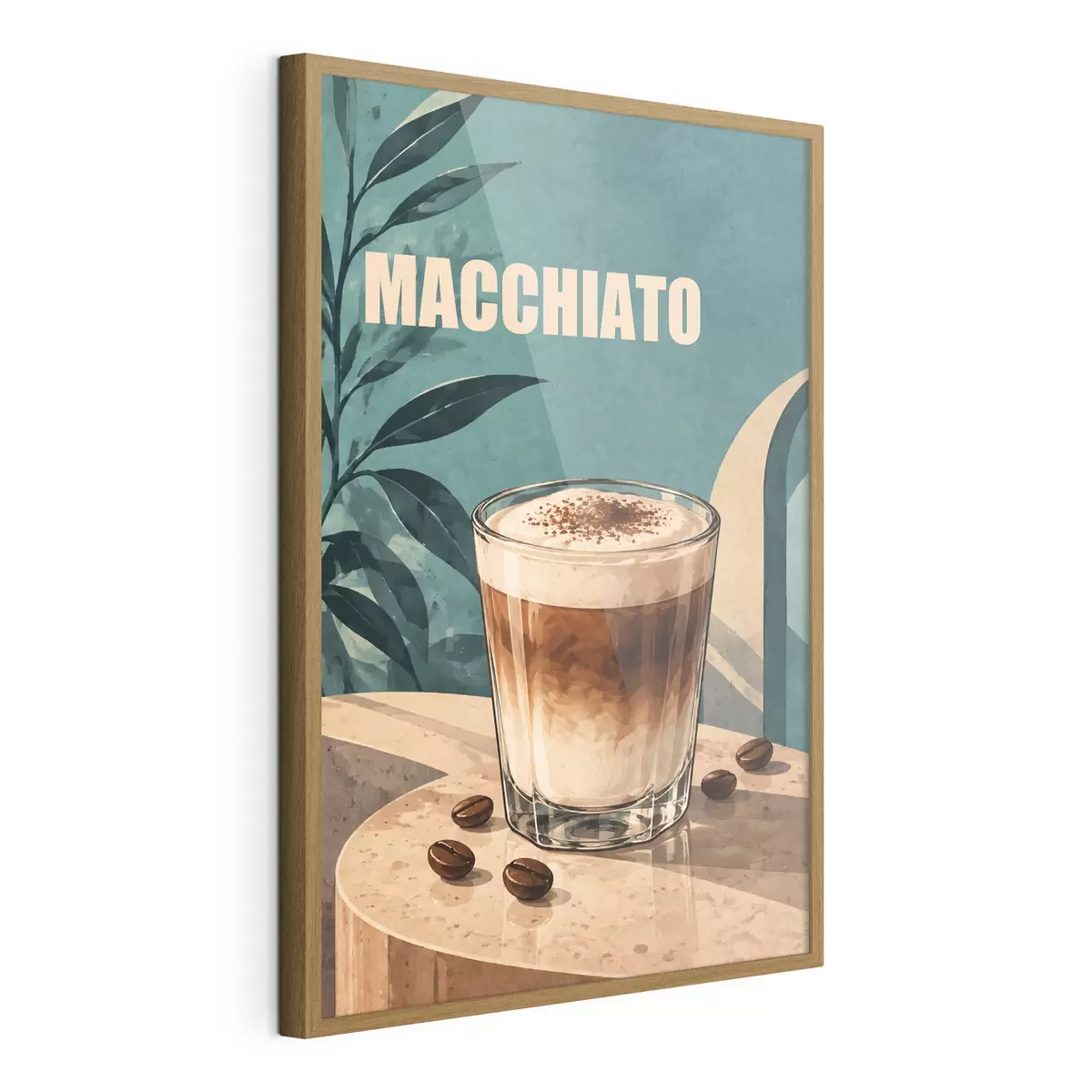 Poster Lahodné macchiato ve sklenici f50875