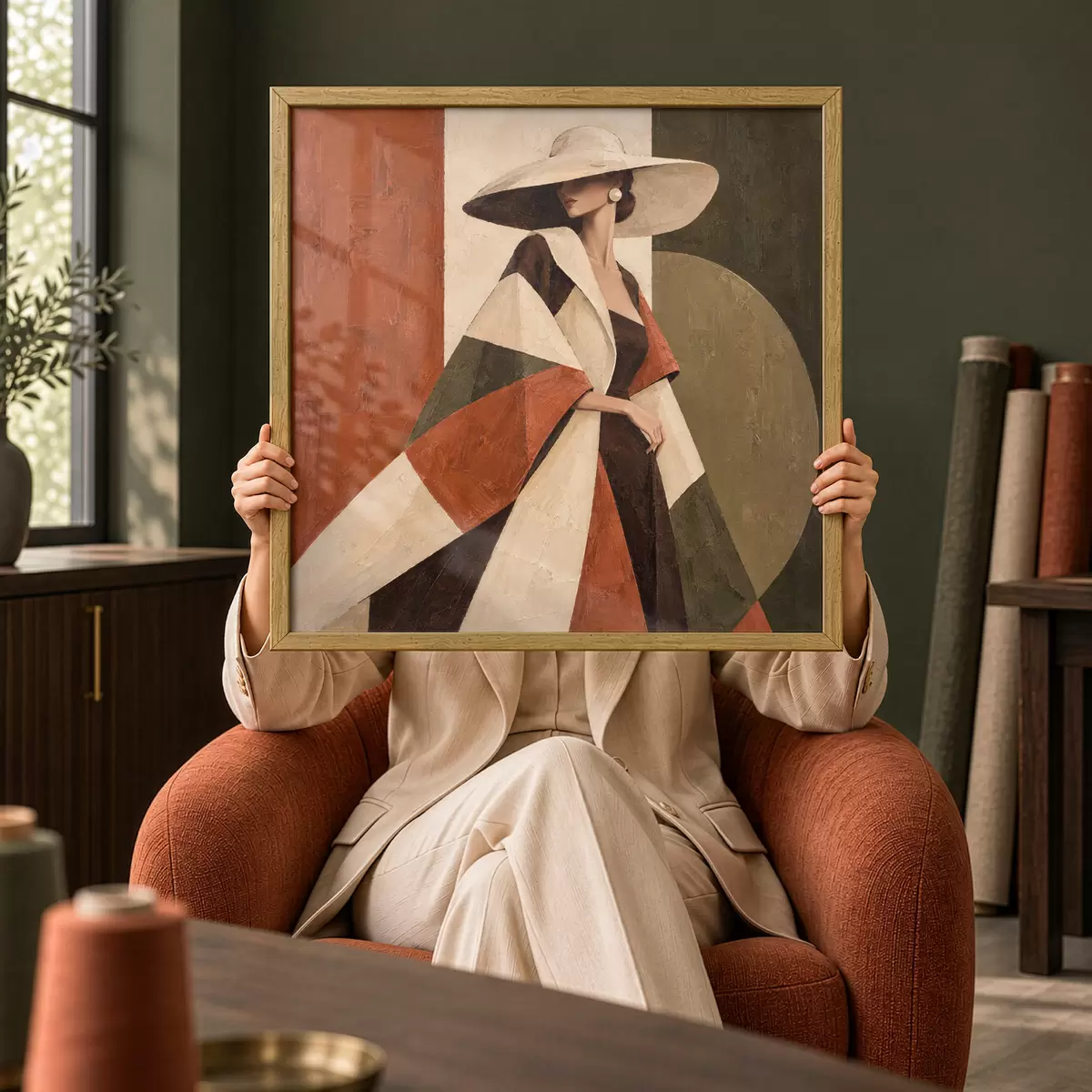 Poster Stylová elegance v zářivých barvách f50879