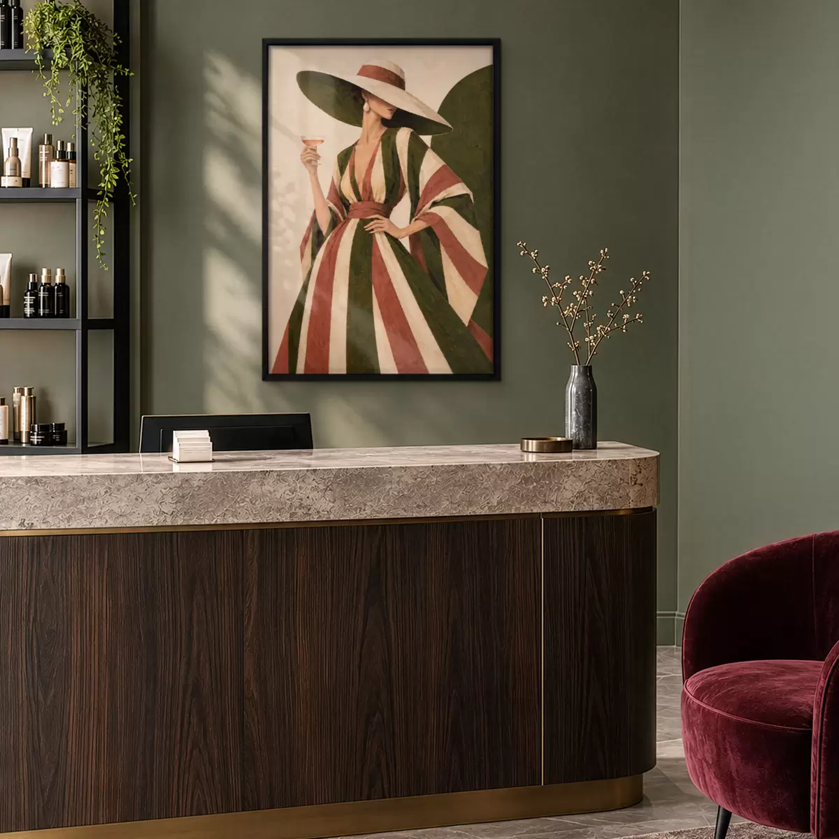 Poster Elegantní styl s osvěžujícím nápojem f50880