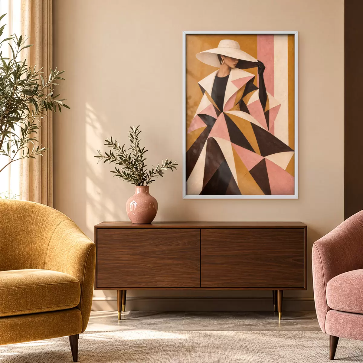 Poster Stylová elegance v odvážných vzorech f50882