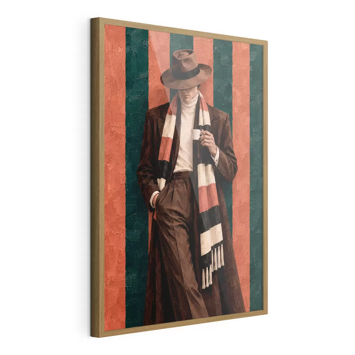 Poster Elegantní postava s šálkem v ruce f50884