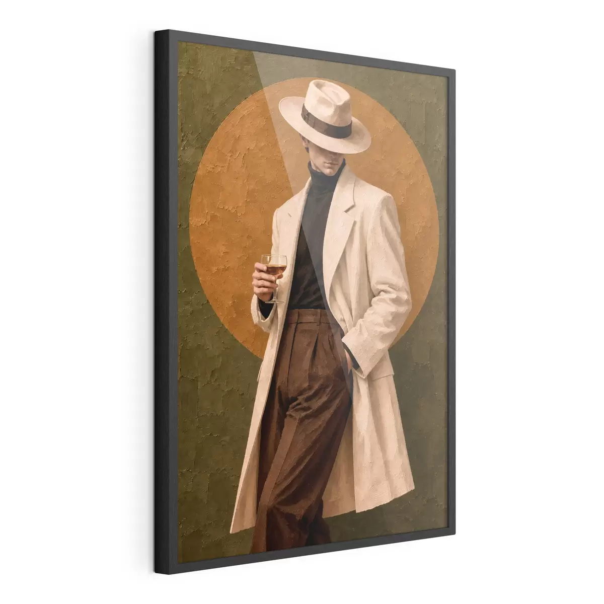 Poster Stylová elegance s drinkem v ruce f50885