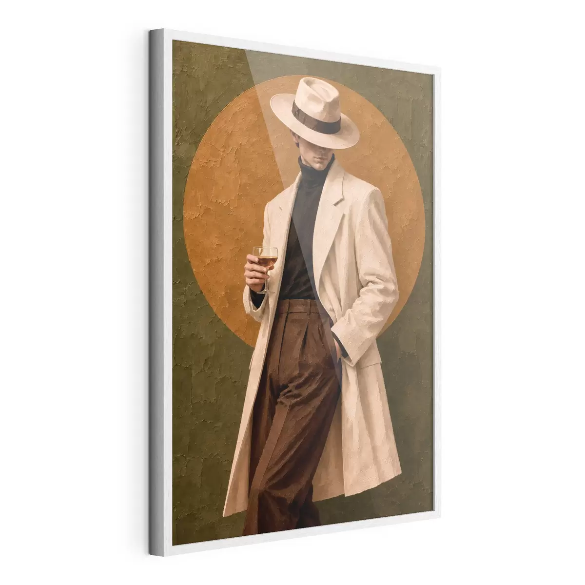Poster Stylová elegance s drinkem v ruce f50885