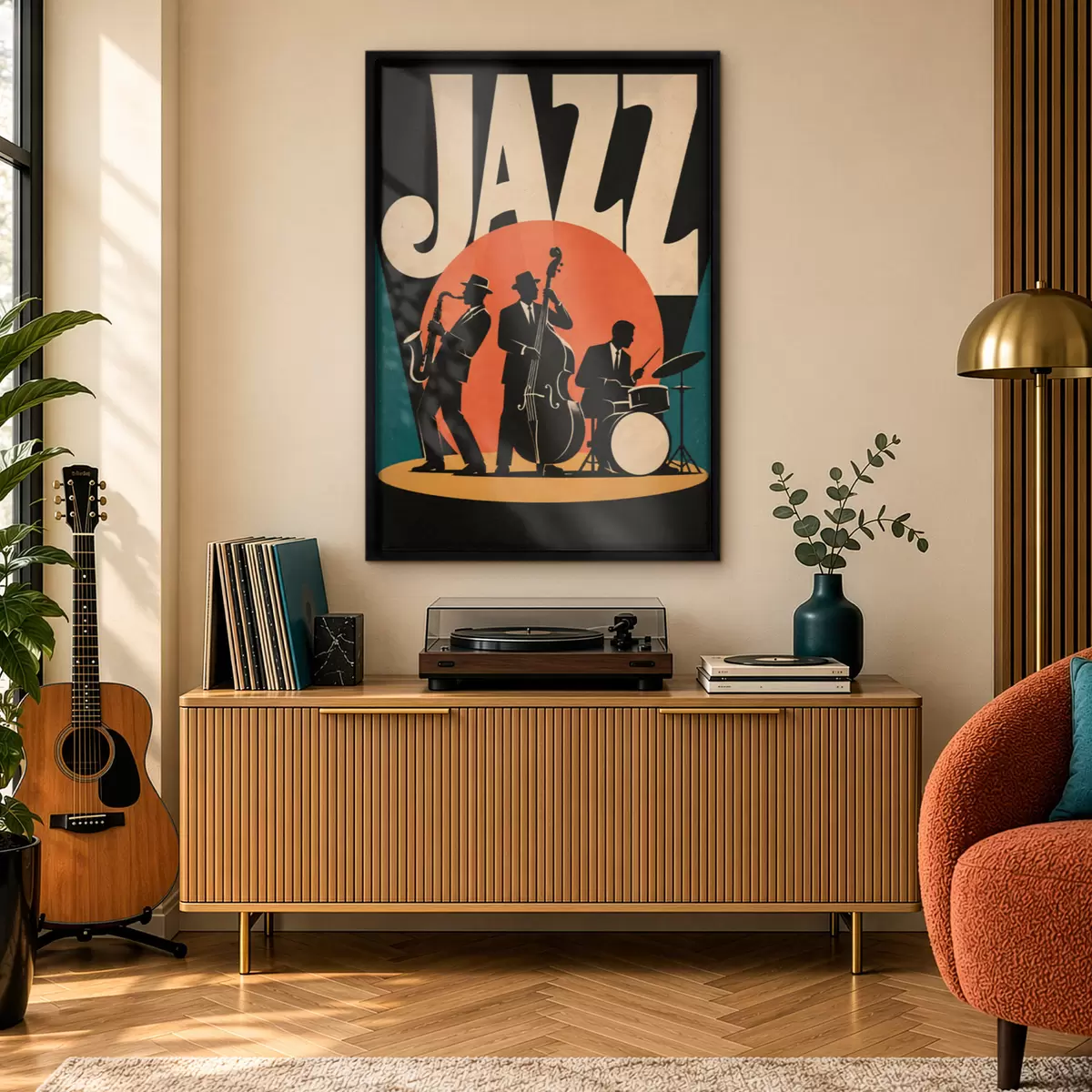 Poster Živý jazz: spojení rytmu a duše f50921
