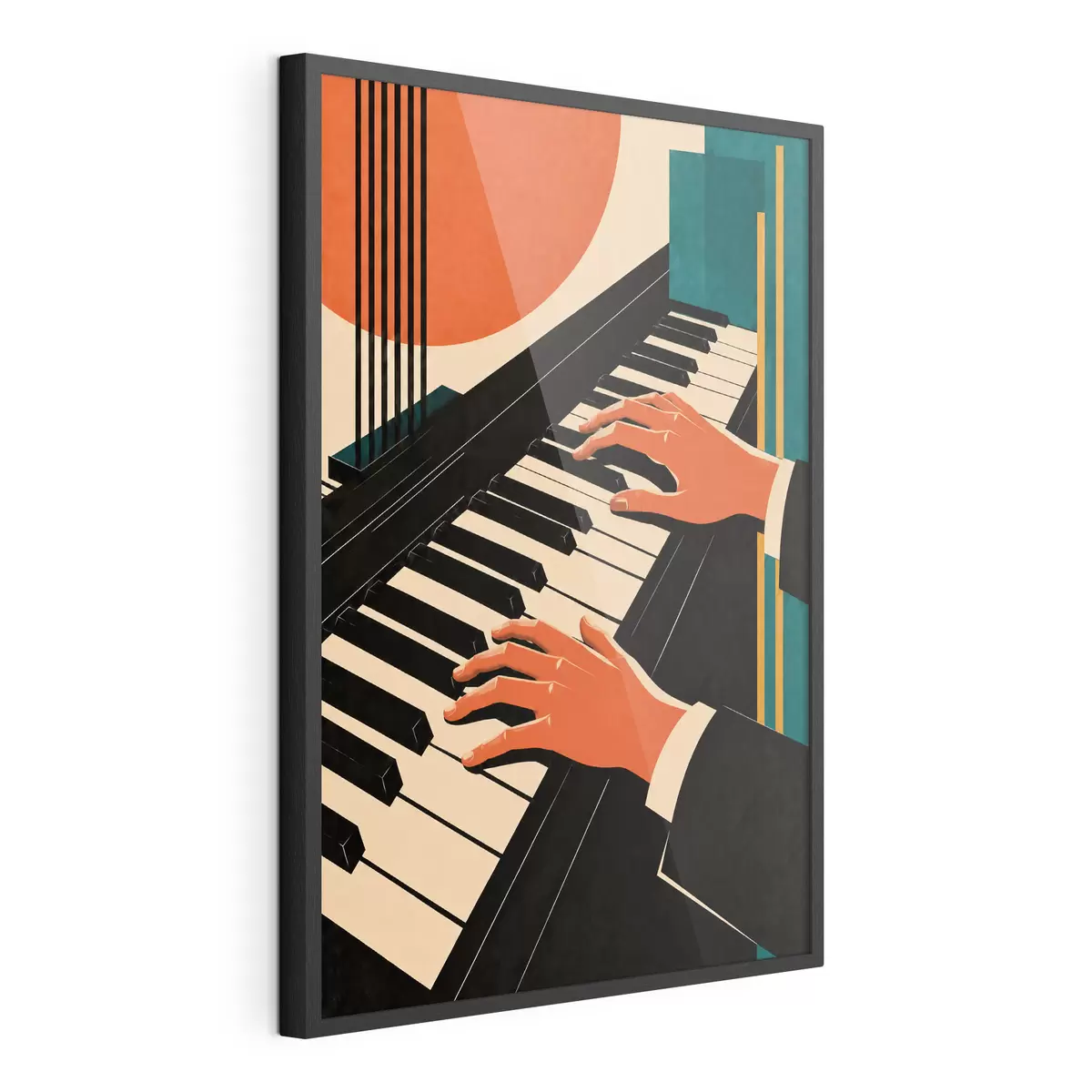 Poster Hraní melodií na klávesách klavíru f50922