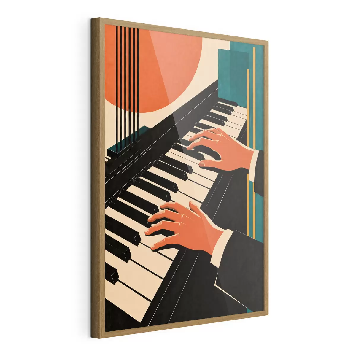 Poster Hraní melodií na klávesách klavíru f50922