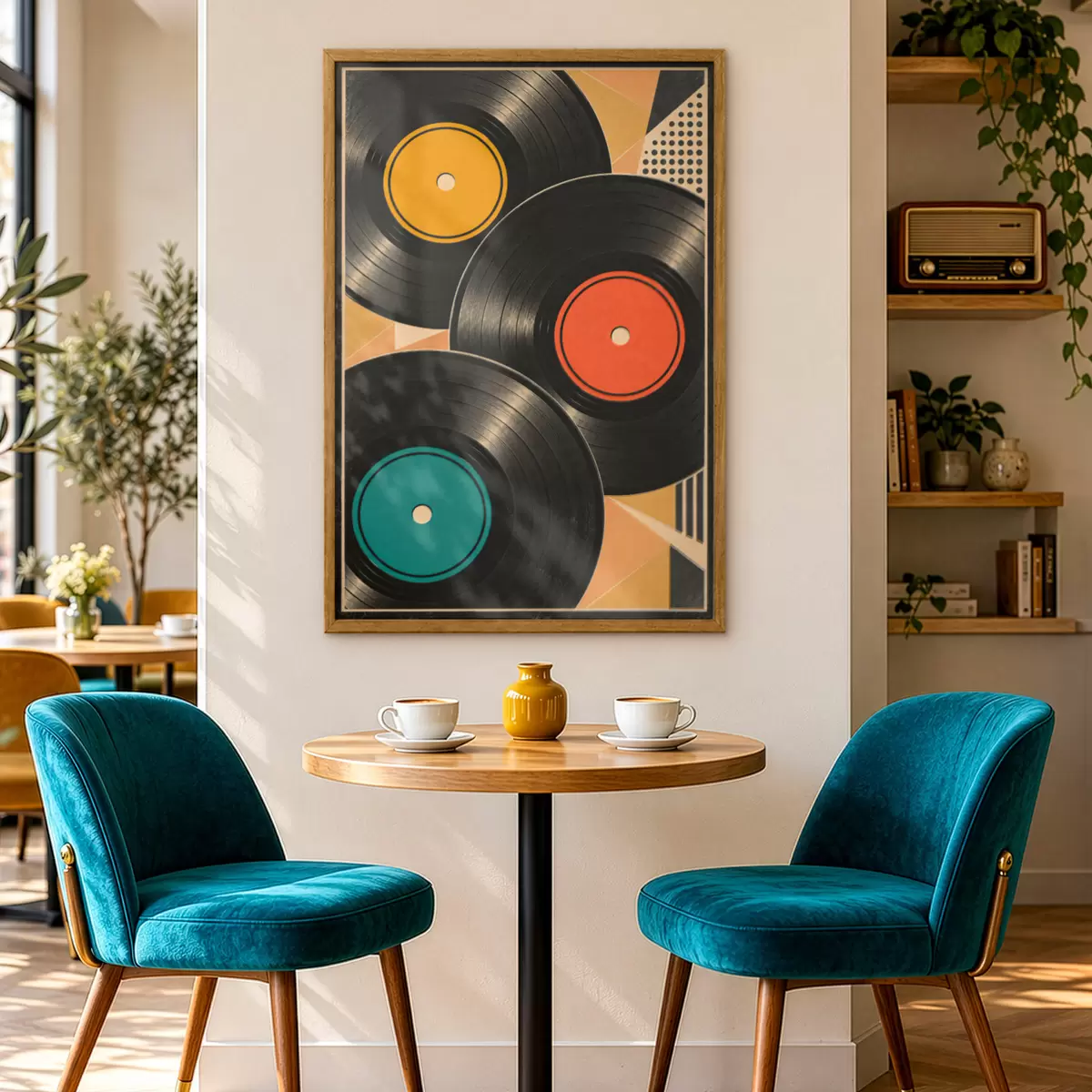 Poster Barevné vinylové desky v harmonii f50923