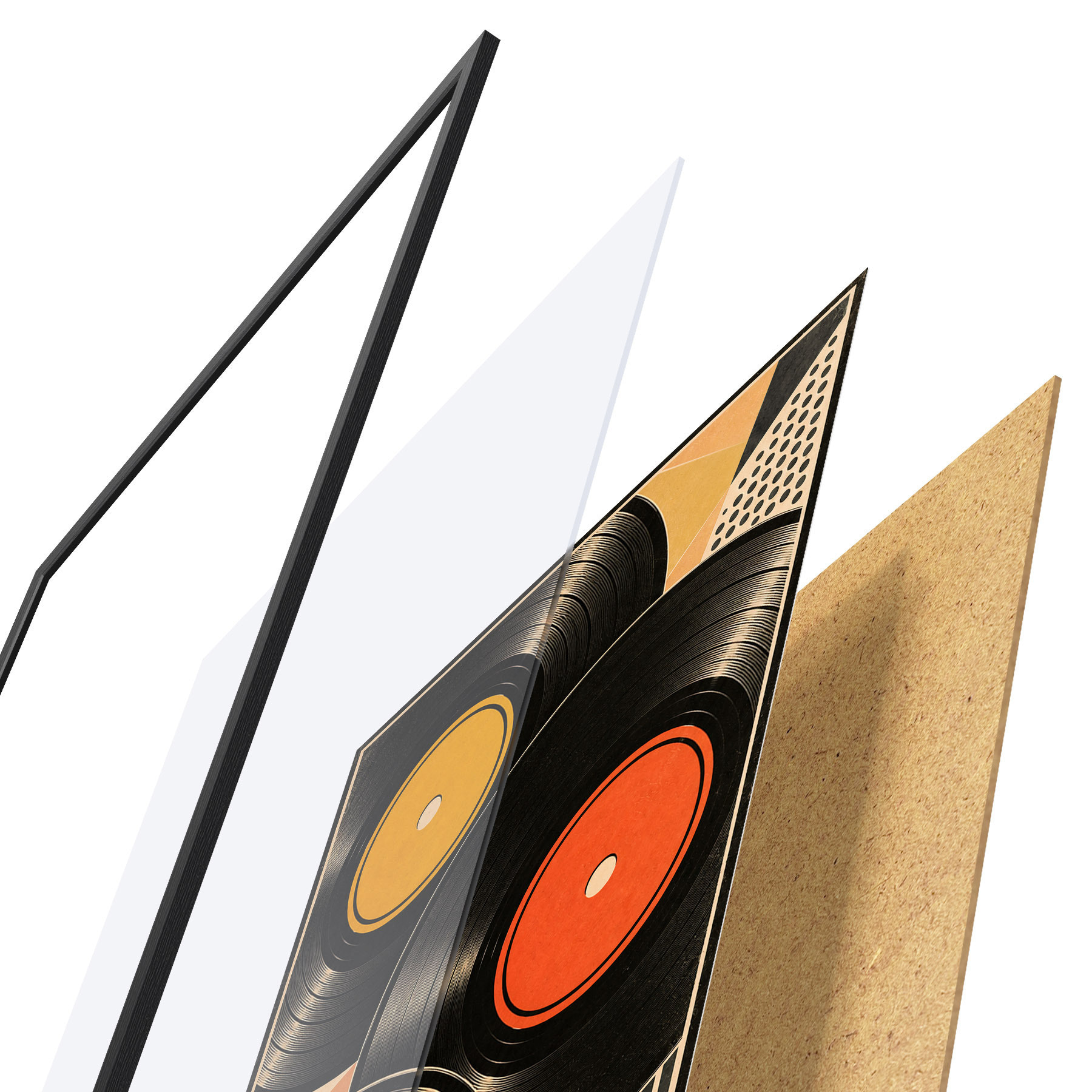 Poster Barevné vinylové desky v harmonii f50923