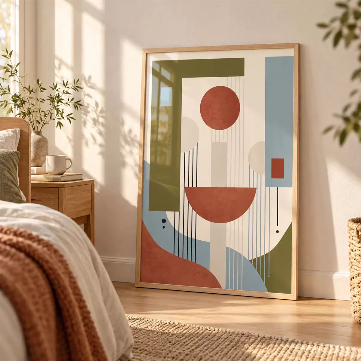 Poster Abstraktní tvary v zemitých tónech f50732