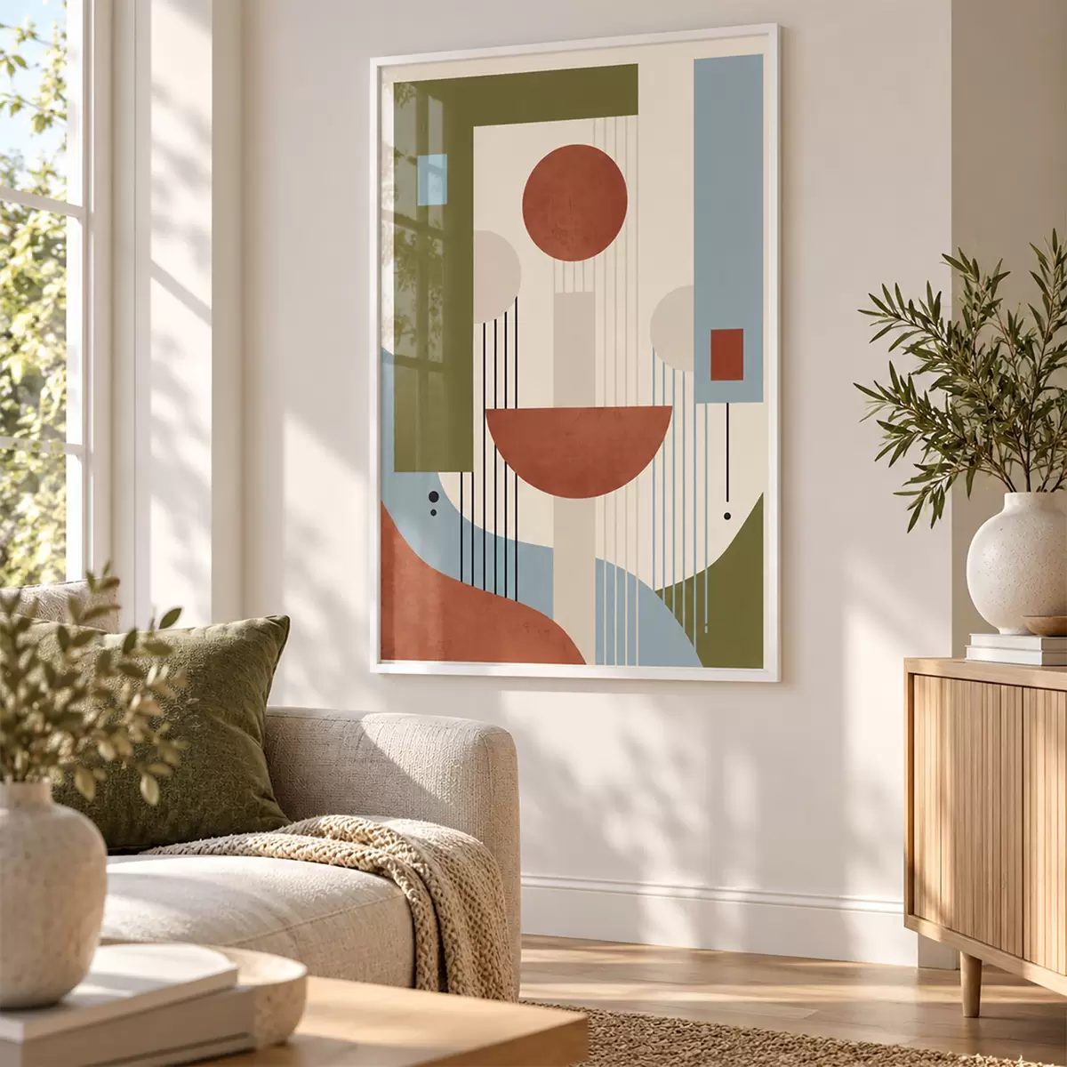 Poster Abstraktní tvary v zemitých tónech f50732