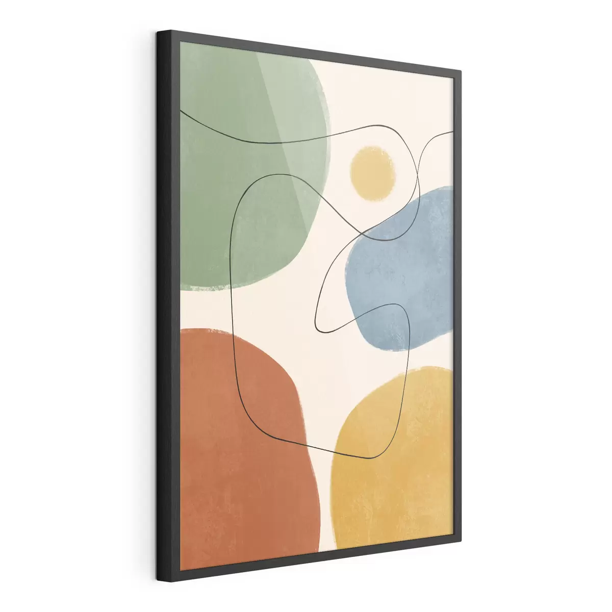 Poster Abstraktní barvy s plynulými liniemi f50736
