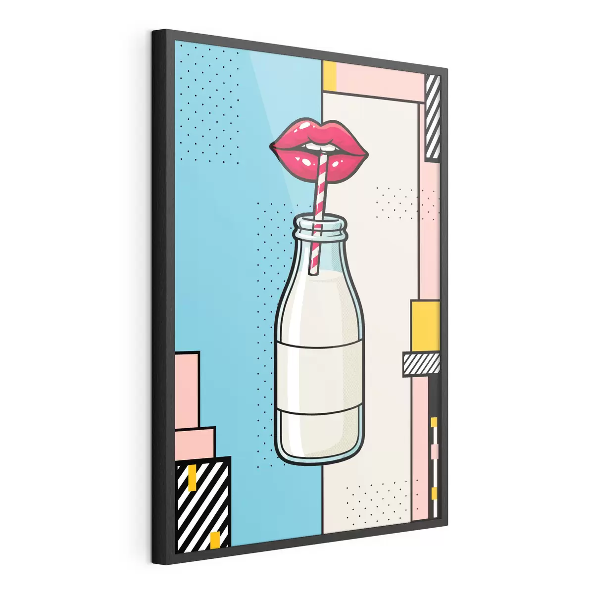Poster Popíjení z láhve s elegantním potiskem f50786