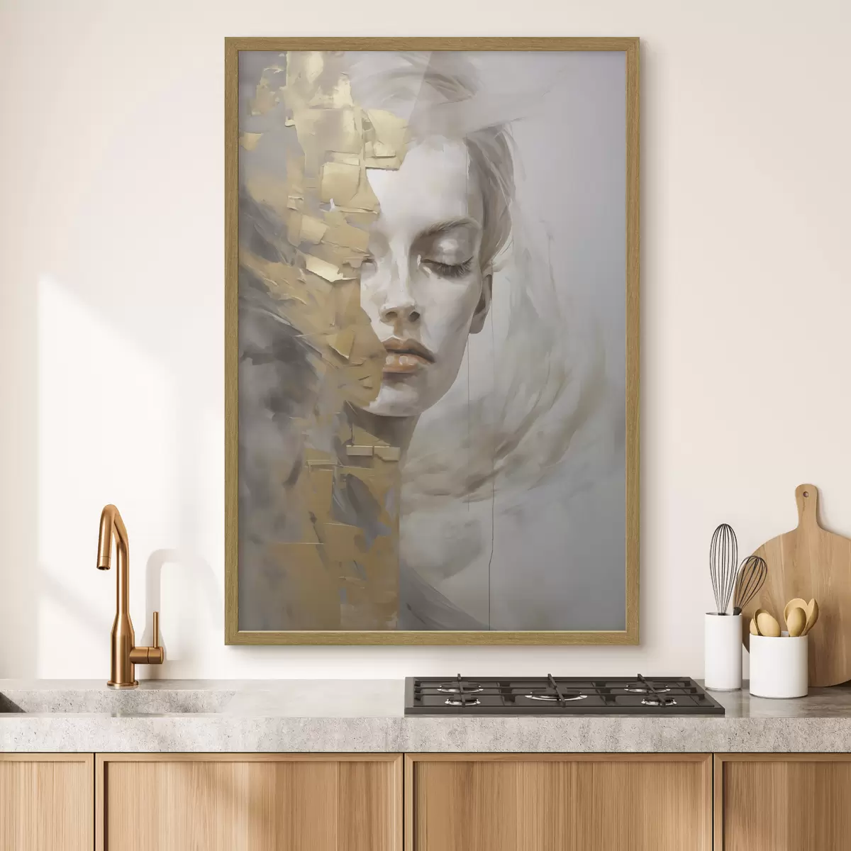 Poster Abstraktní portrét, napodobenina malby f51129