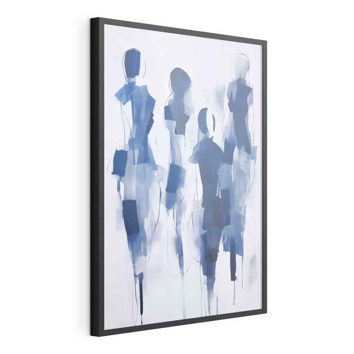 Poster Abstraktní siluety, imitace malby f51131