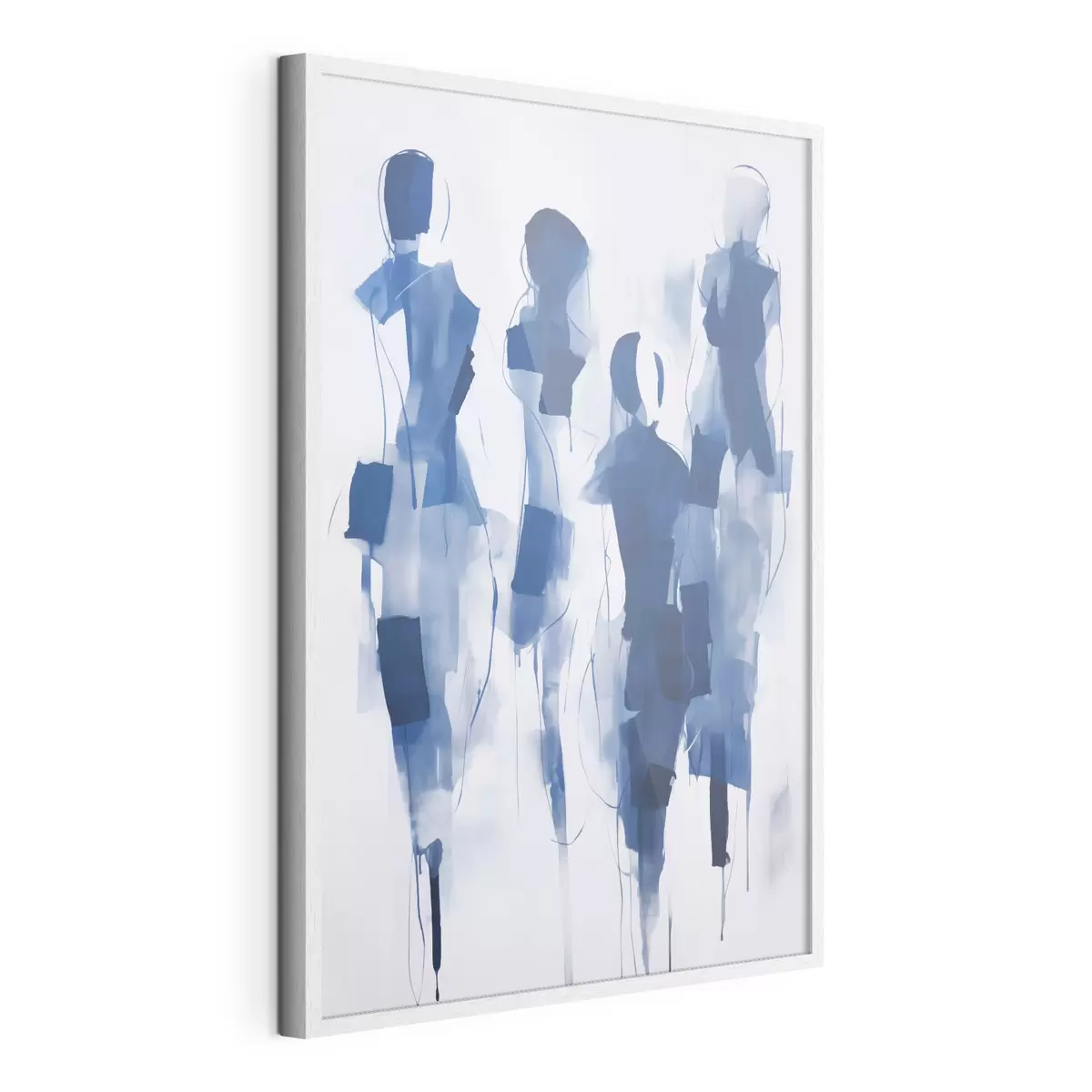 Poster Abstraktní siluety, imitace malby f51131
