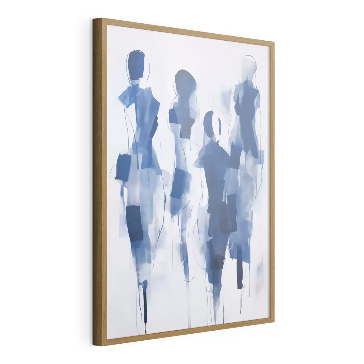 Poster Abstraktní siluety, imitace malby f51131
