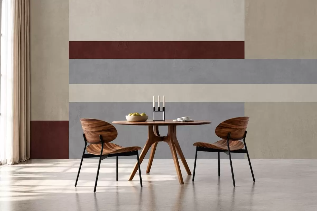 Fototapet Abstraktní geometrie s bloky v barvách vínové, šedé a béžové w05890v2