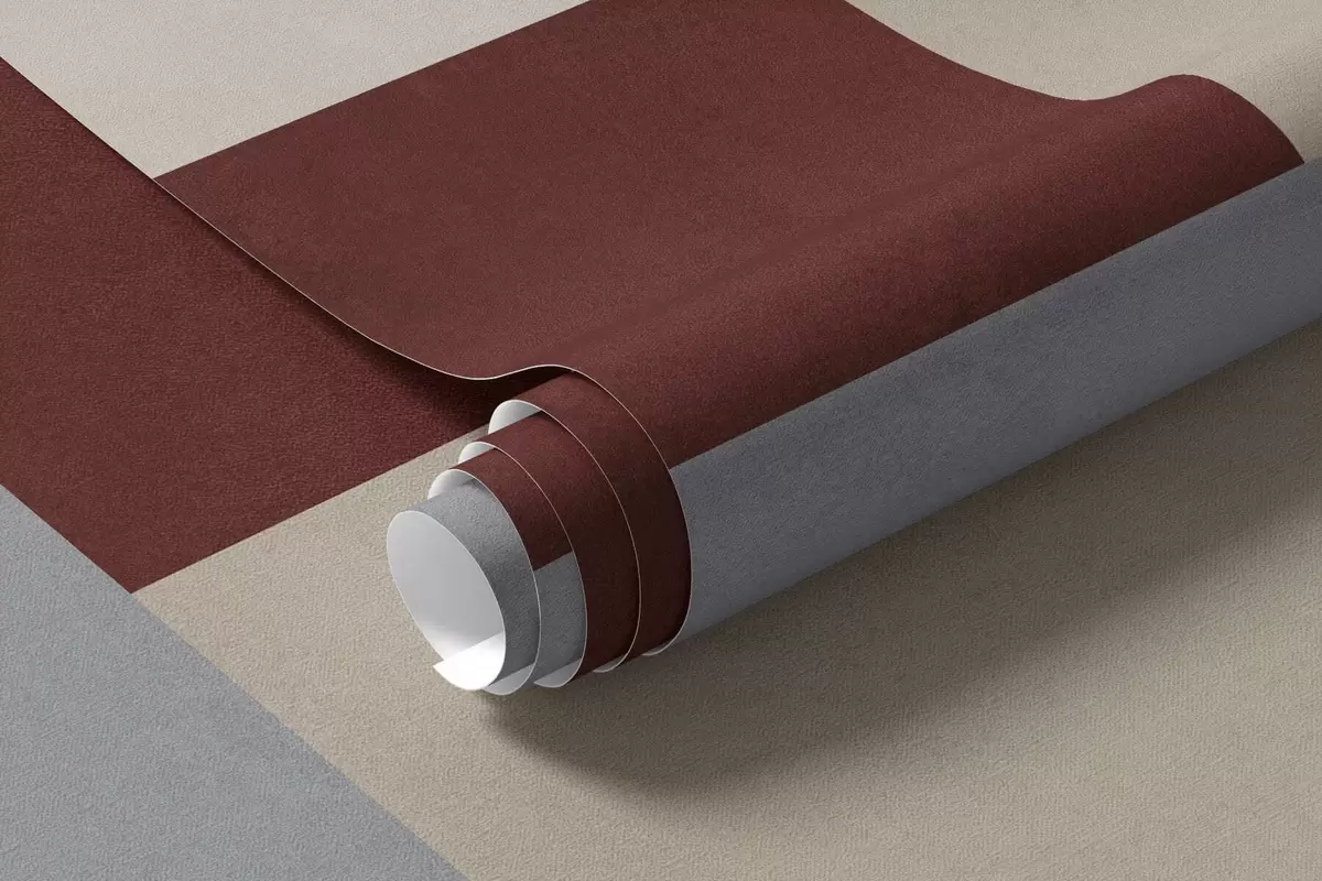 Fototapet Abstraktní geometrie s bloky v barvách vínové, šedé a béžové w05890v2