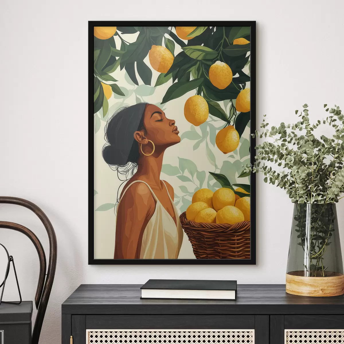 Poster Dívka mezi citrony f51049