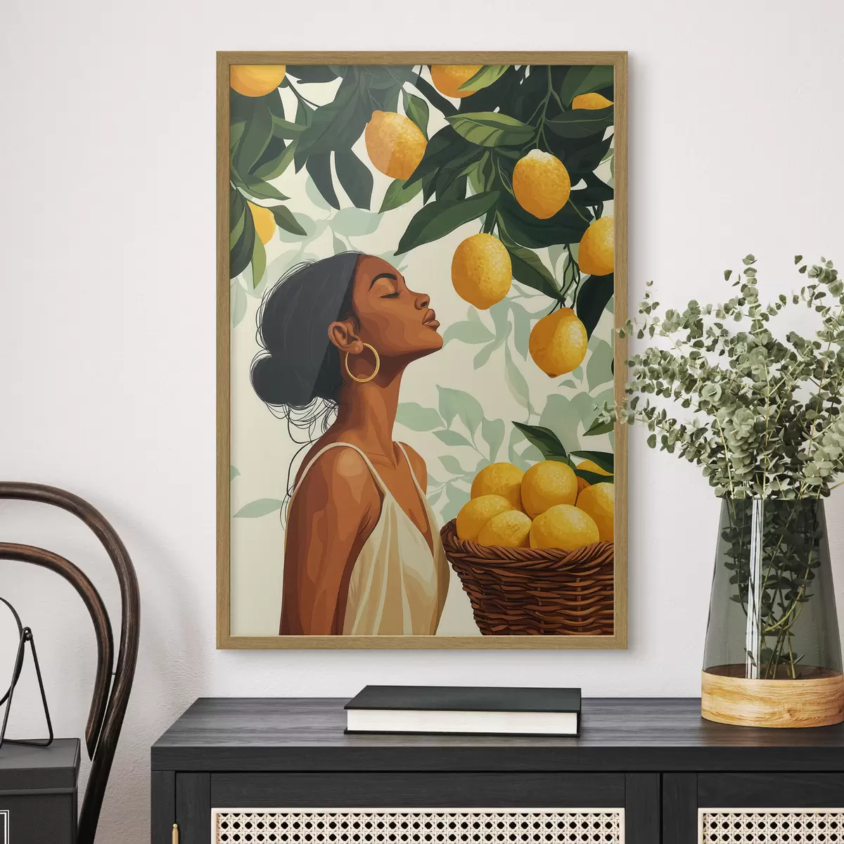 Poster Dívka mezi citrony f51049