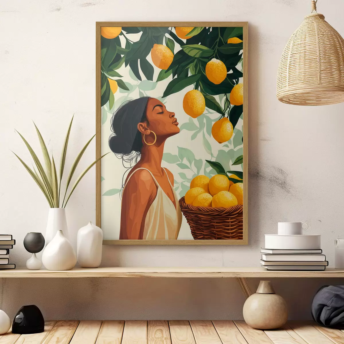 Poster Dívka mezi citrony f51049