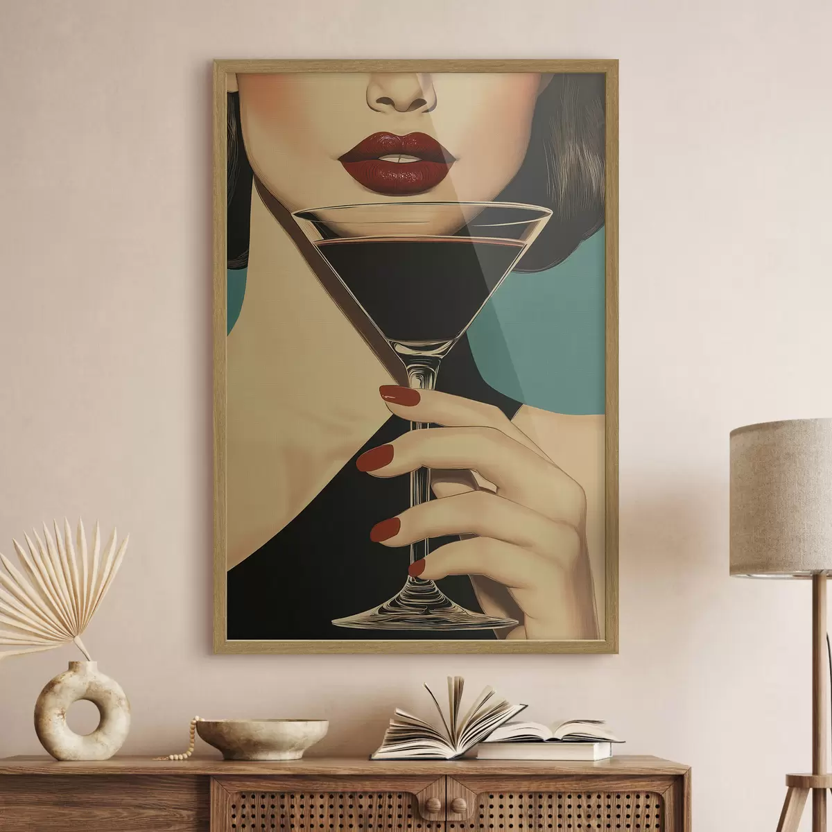 Poster Dívka se sklenicí f51052