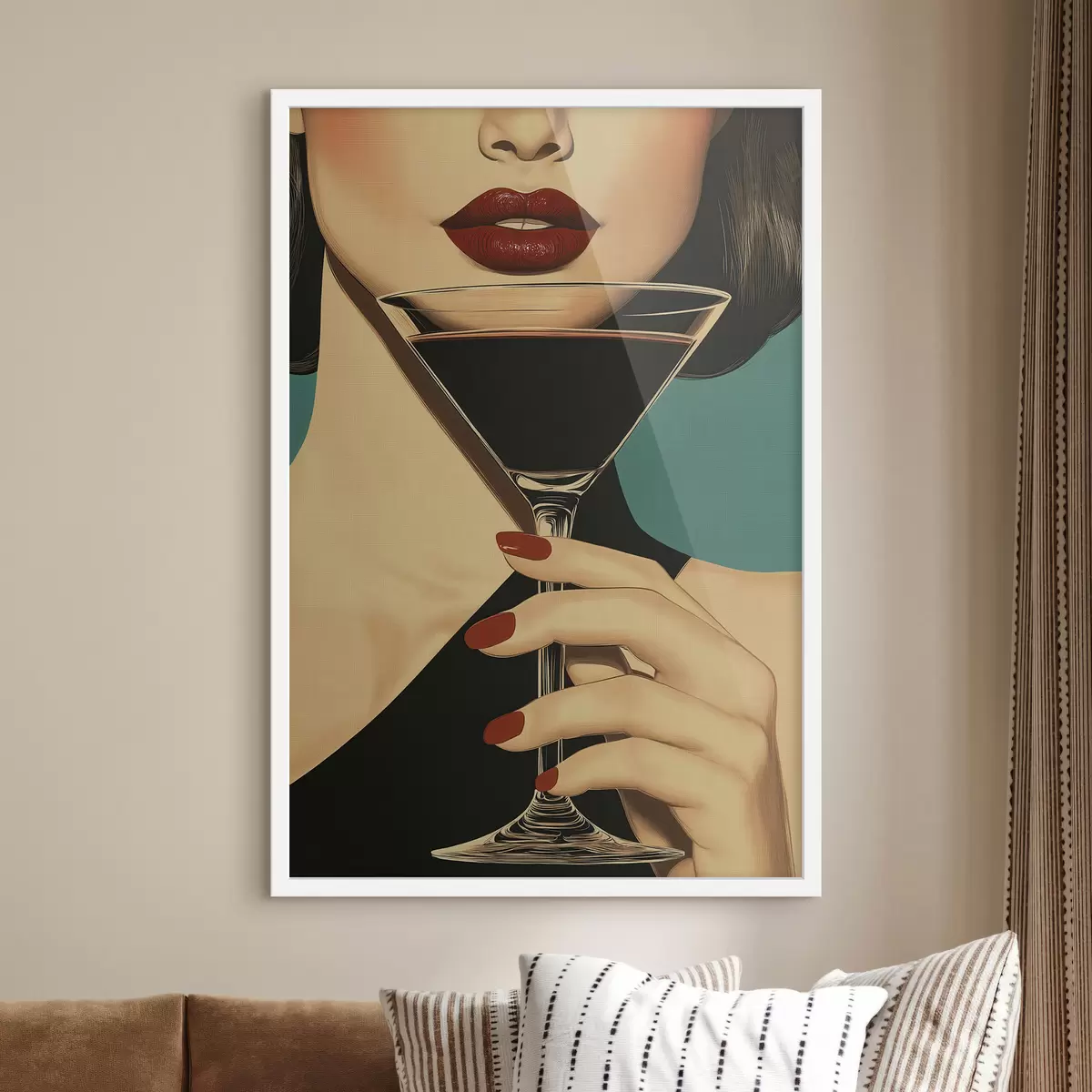 Poster Dívka se sklenicí f51052