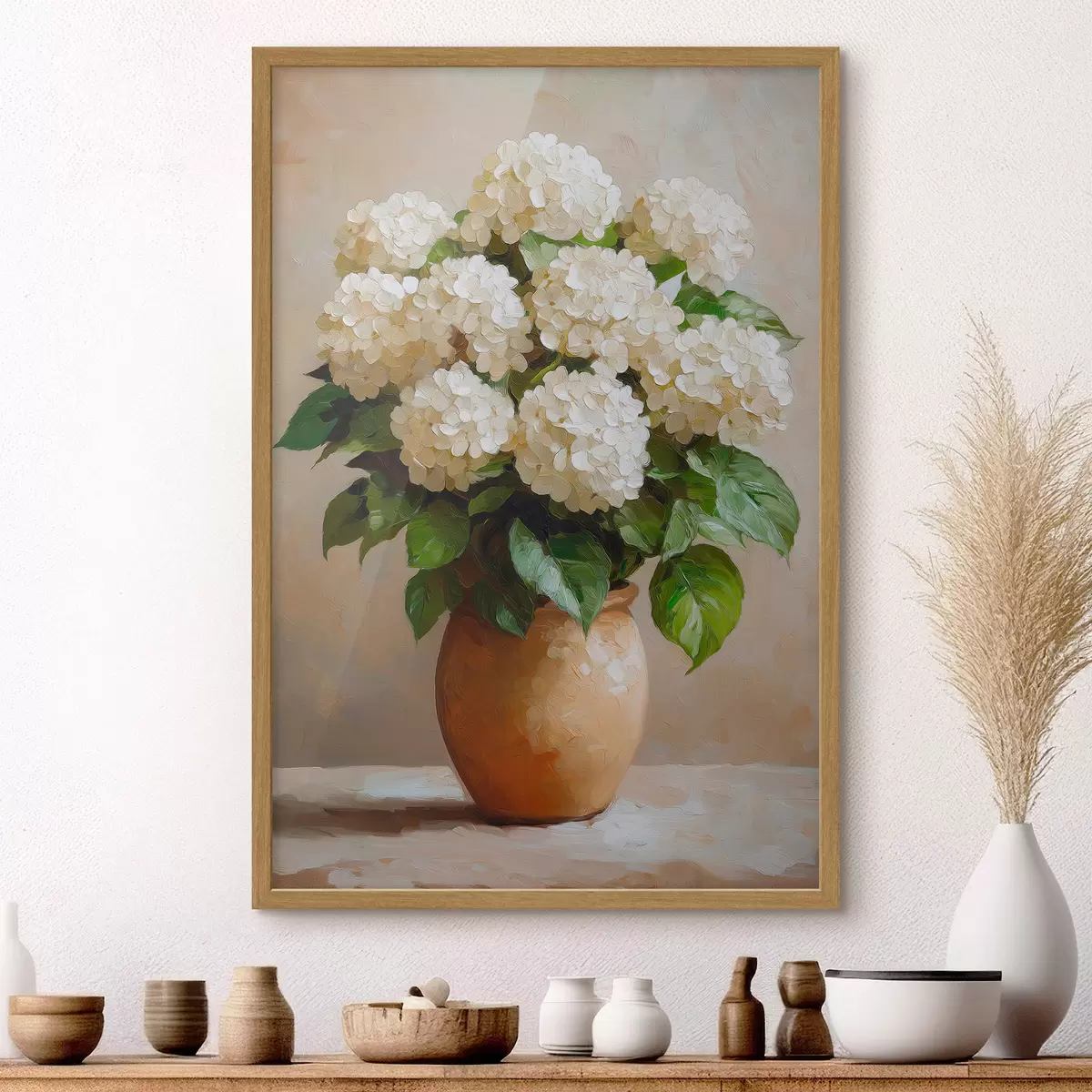 Poster Bílé hortenzie f51062