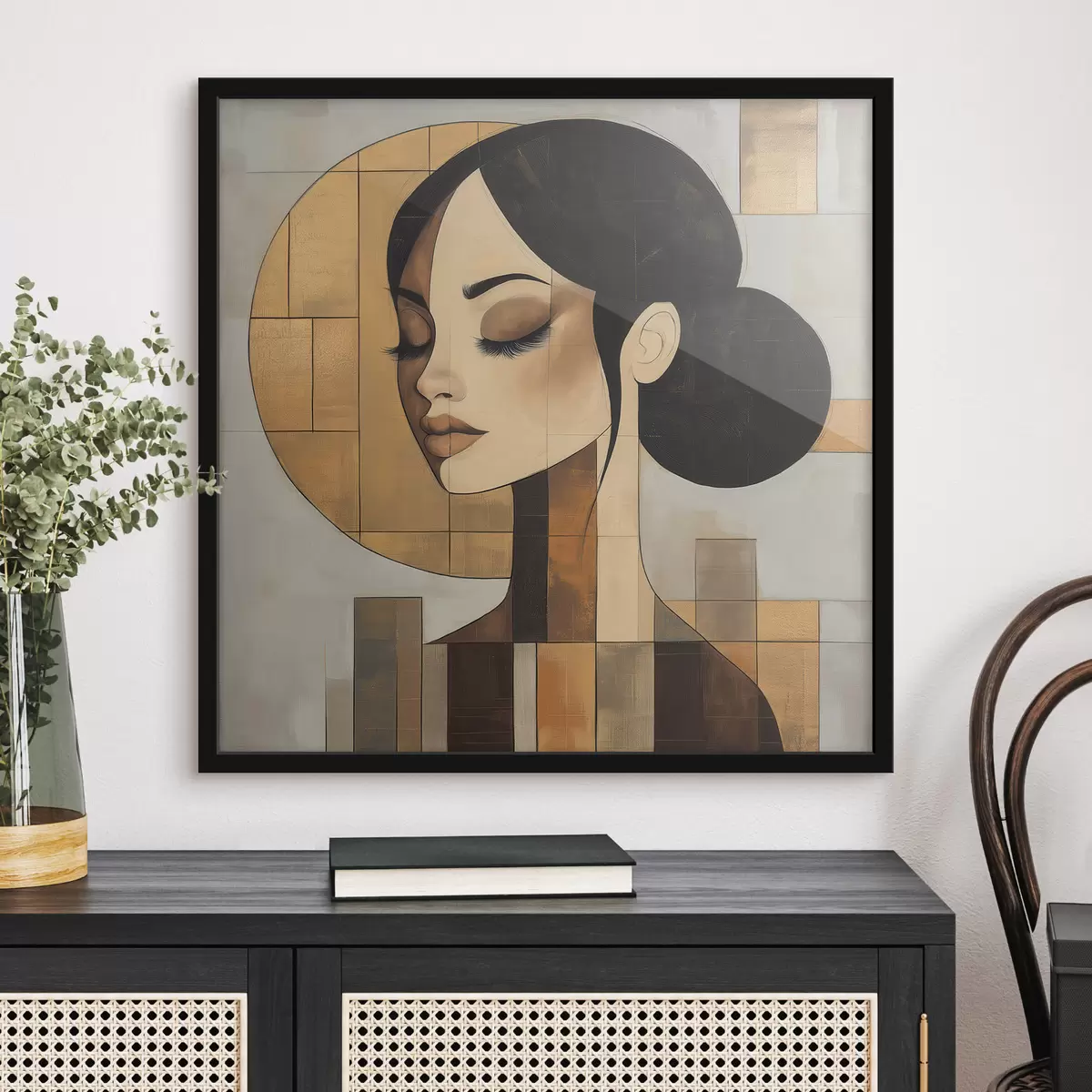 Poster Abstraktní tvář dívky f51069