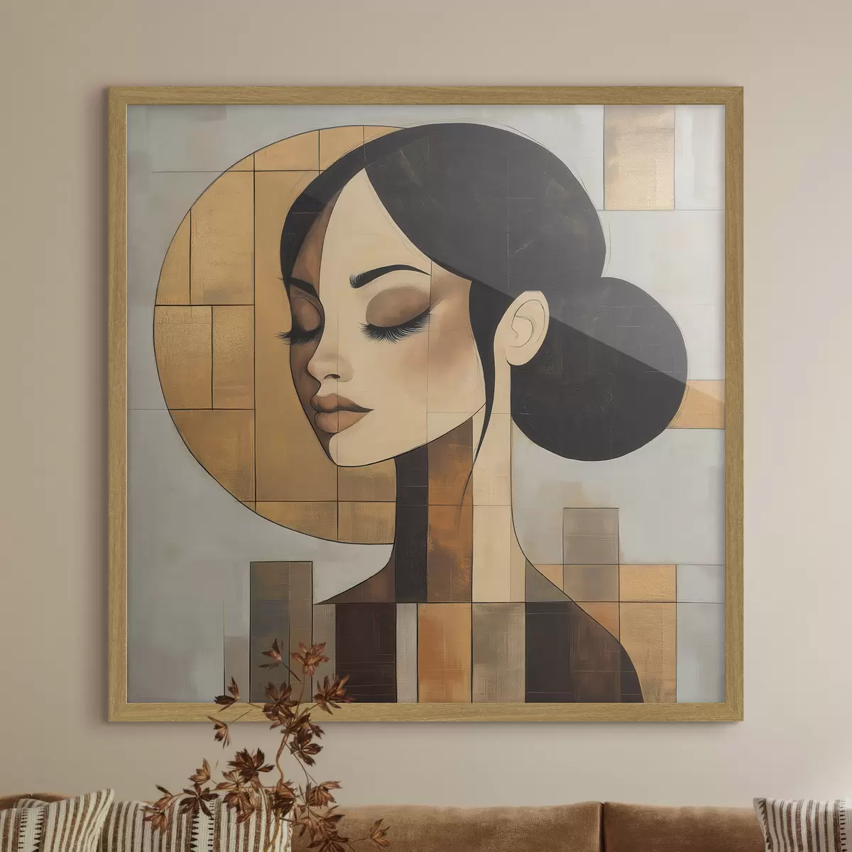 Poster Abstraktní tvář dívky f51069