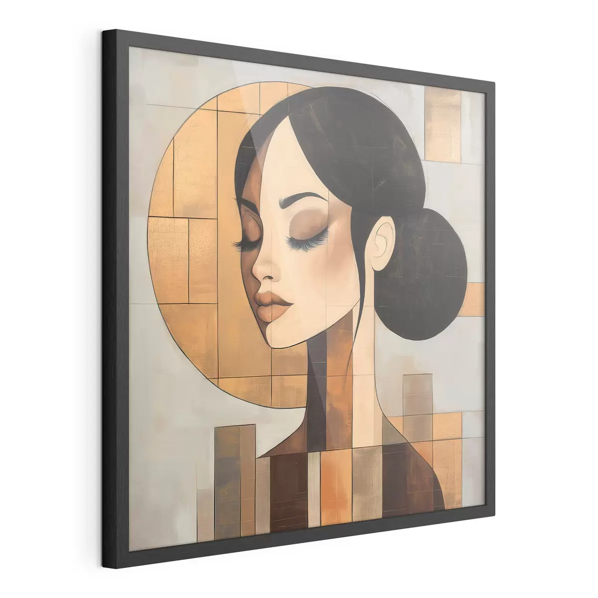 Poster Abstraktní tvář dívky f51069