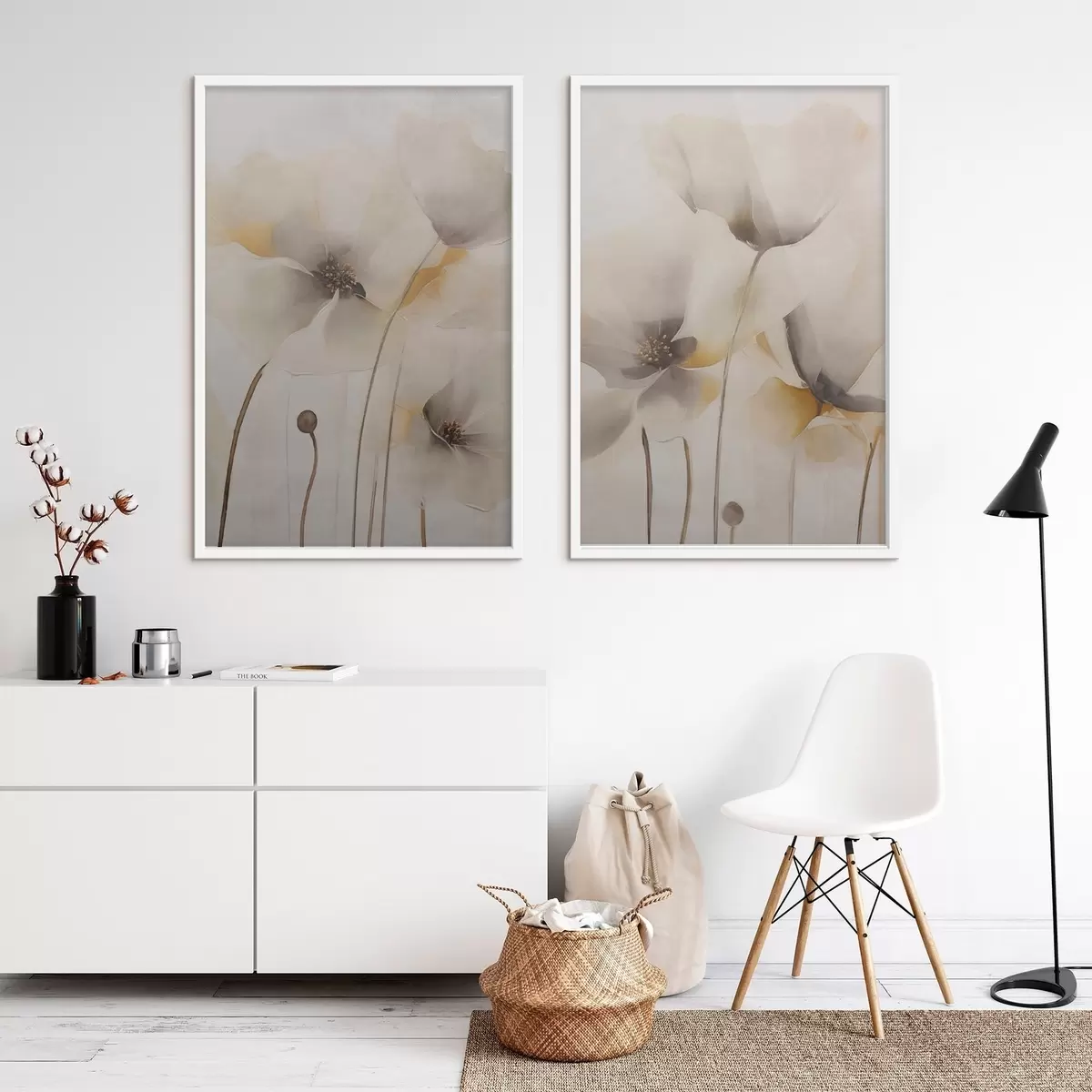Poster Vzdušné máky v pastelových odstínech d31090