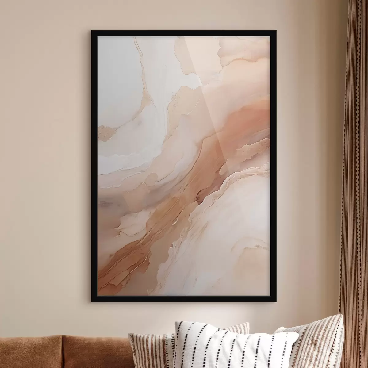 Poster Béžové vrstvy z perleti s jemnou strukturou f51084