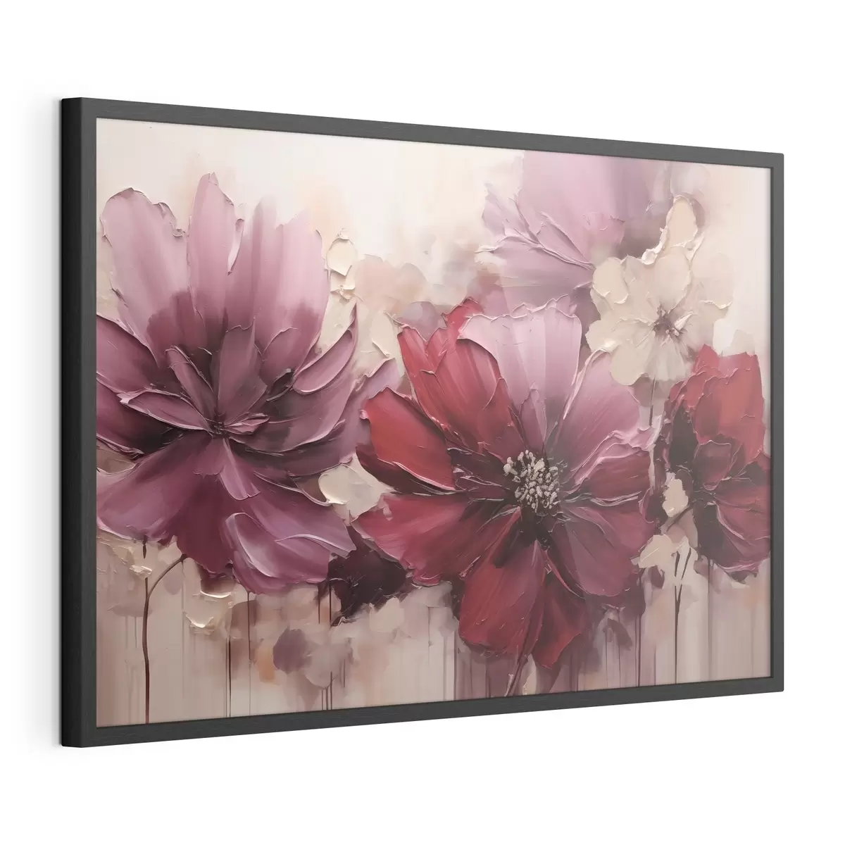 Poster Sytě vínové a pudrové jiřiny f51086