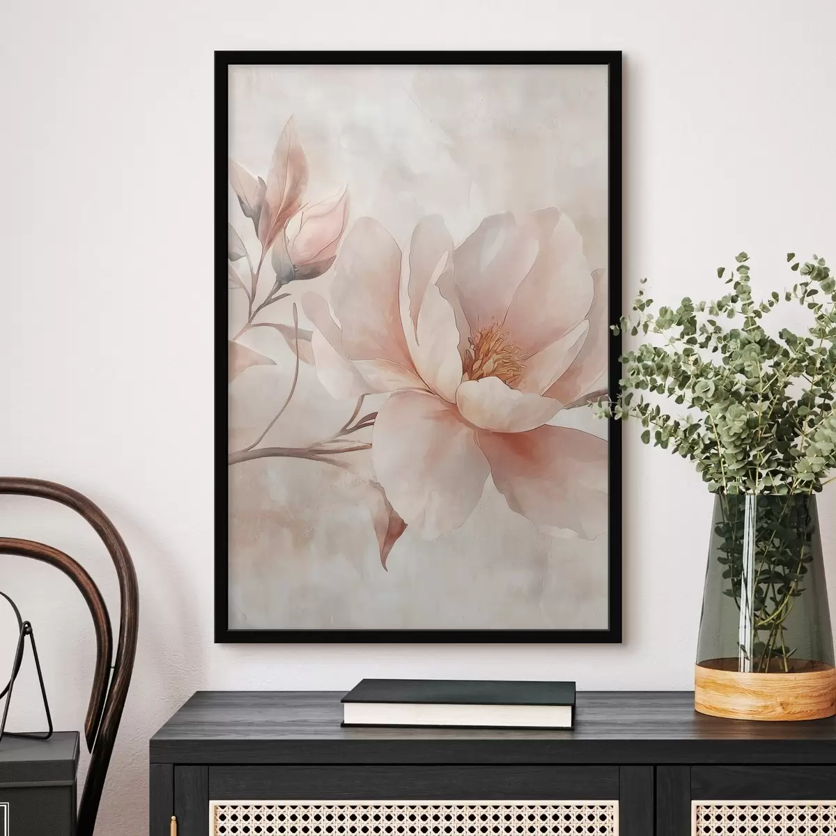 Poster Pudrová pivoňka s poupětem f51097