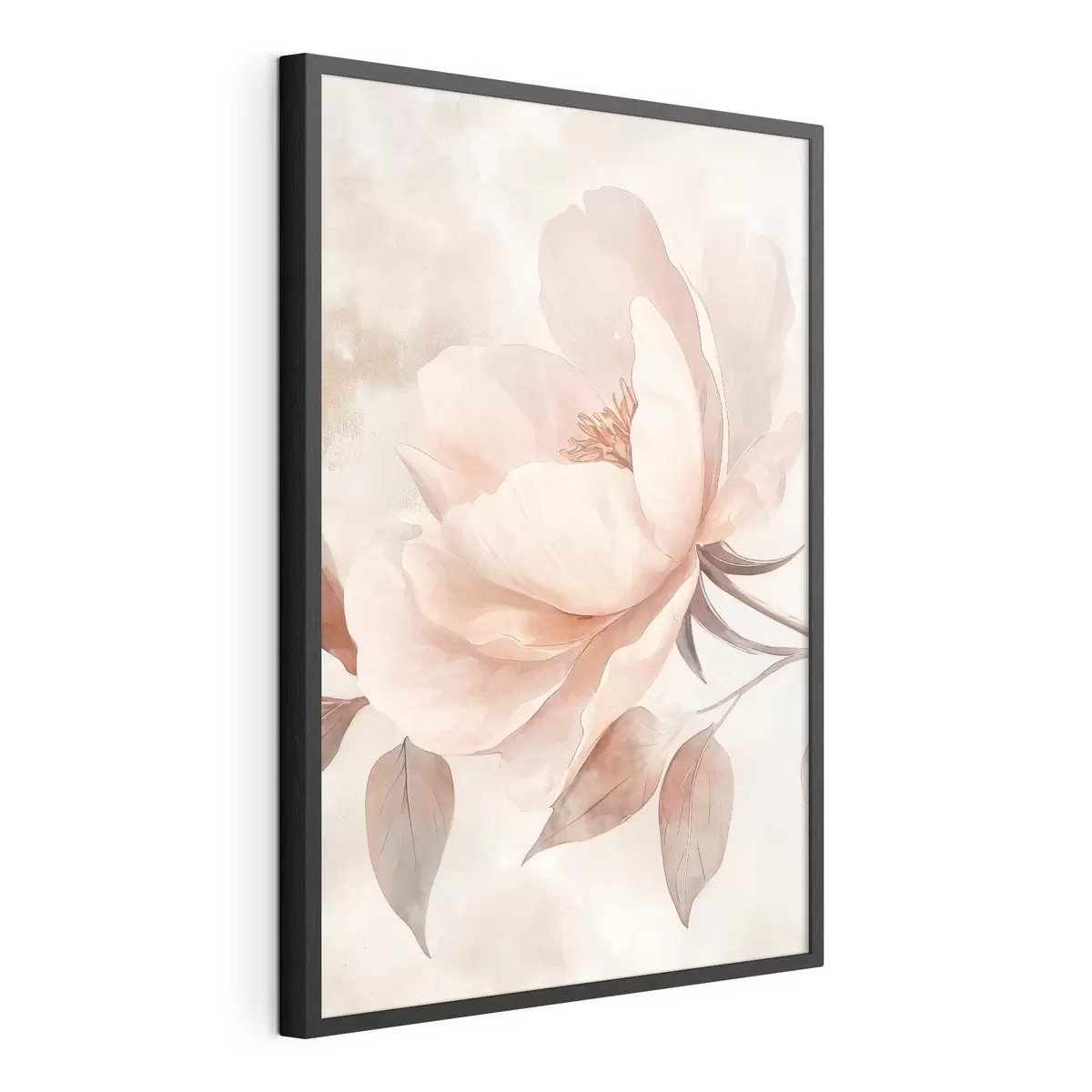 Poster Růžovo-béžová akvarelová květina f51098
