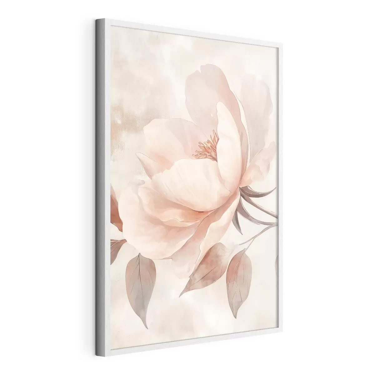 Poster Růžovo-béžová akvarelová květina f51098
