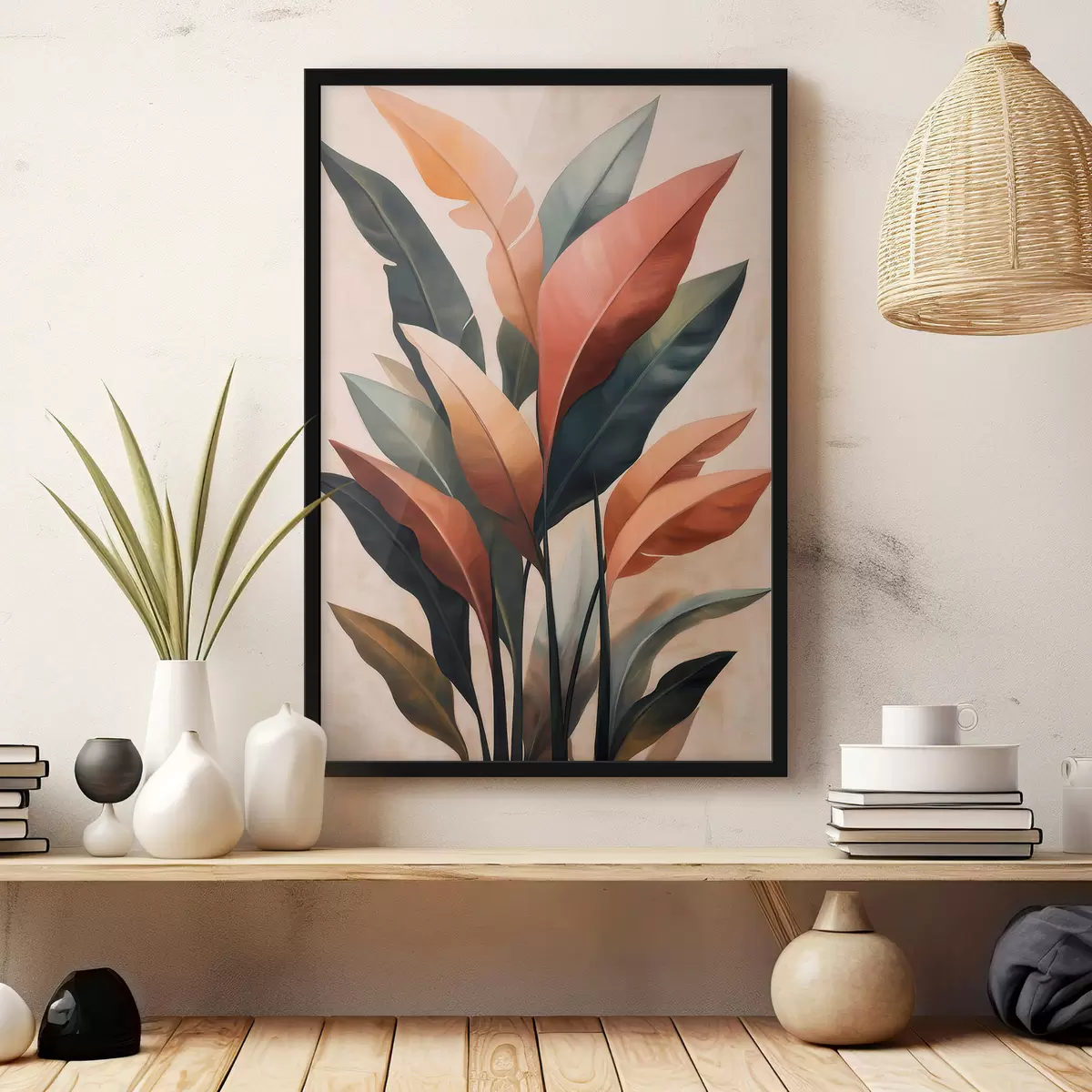 Poster Abstraktní listy f51156