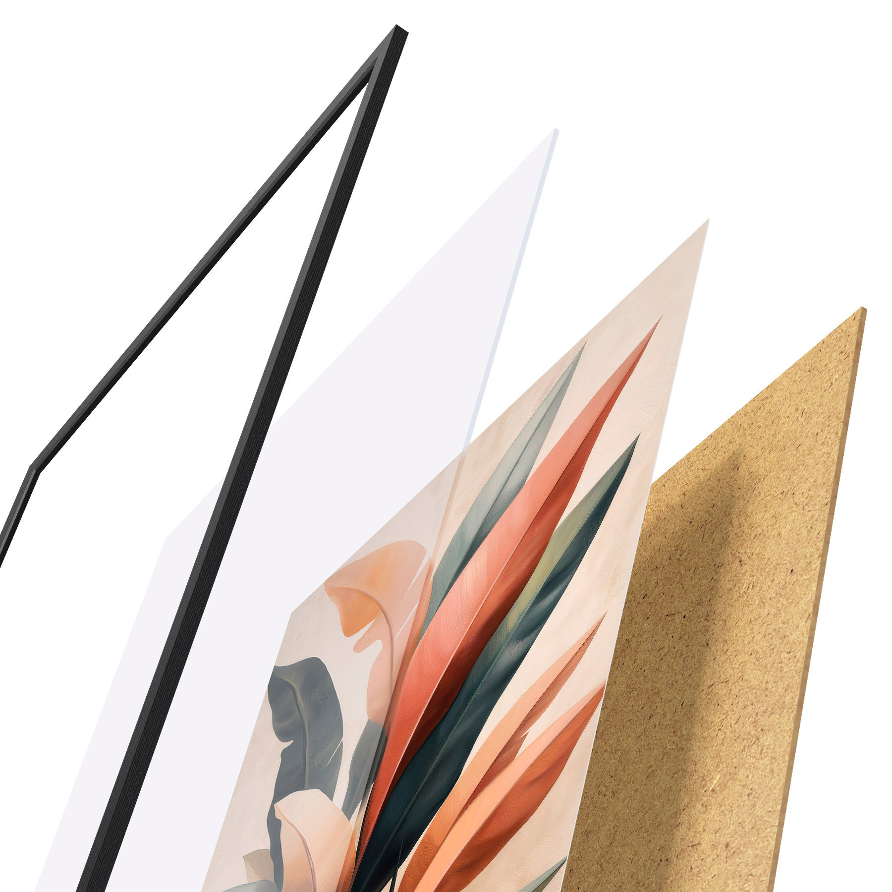 Poster Abstraktní listy f51156