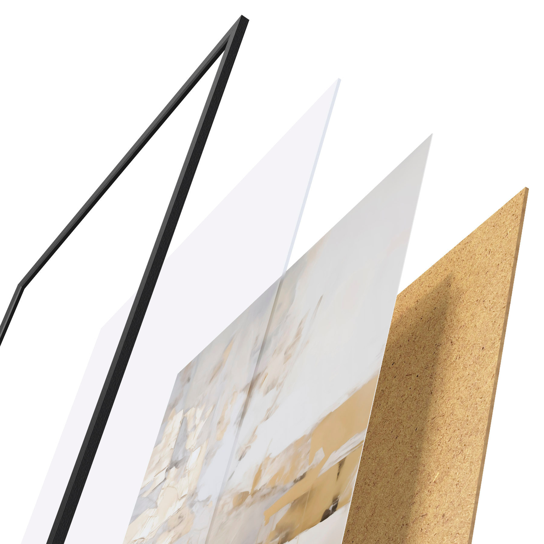 Poster Minimalistická abstrakce, napodobenina malby f51163