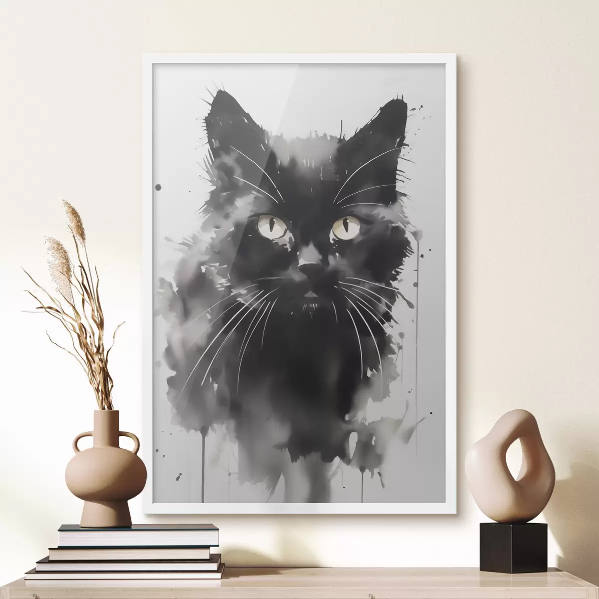 Poster Portrét kočky, napodobenina malby f51169