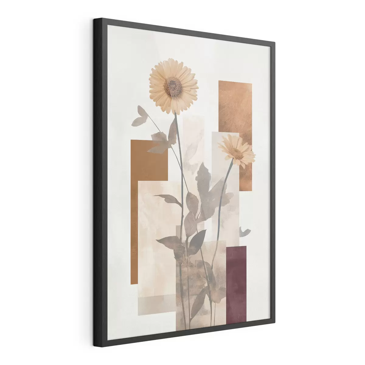 Poster Květiny a geometrické tvary f51179