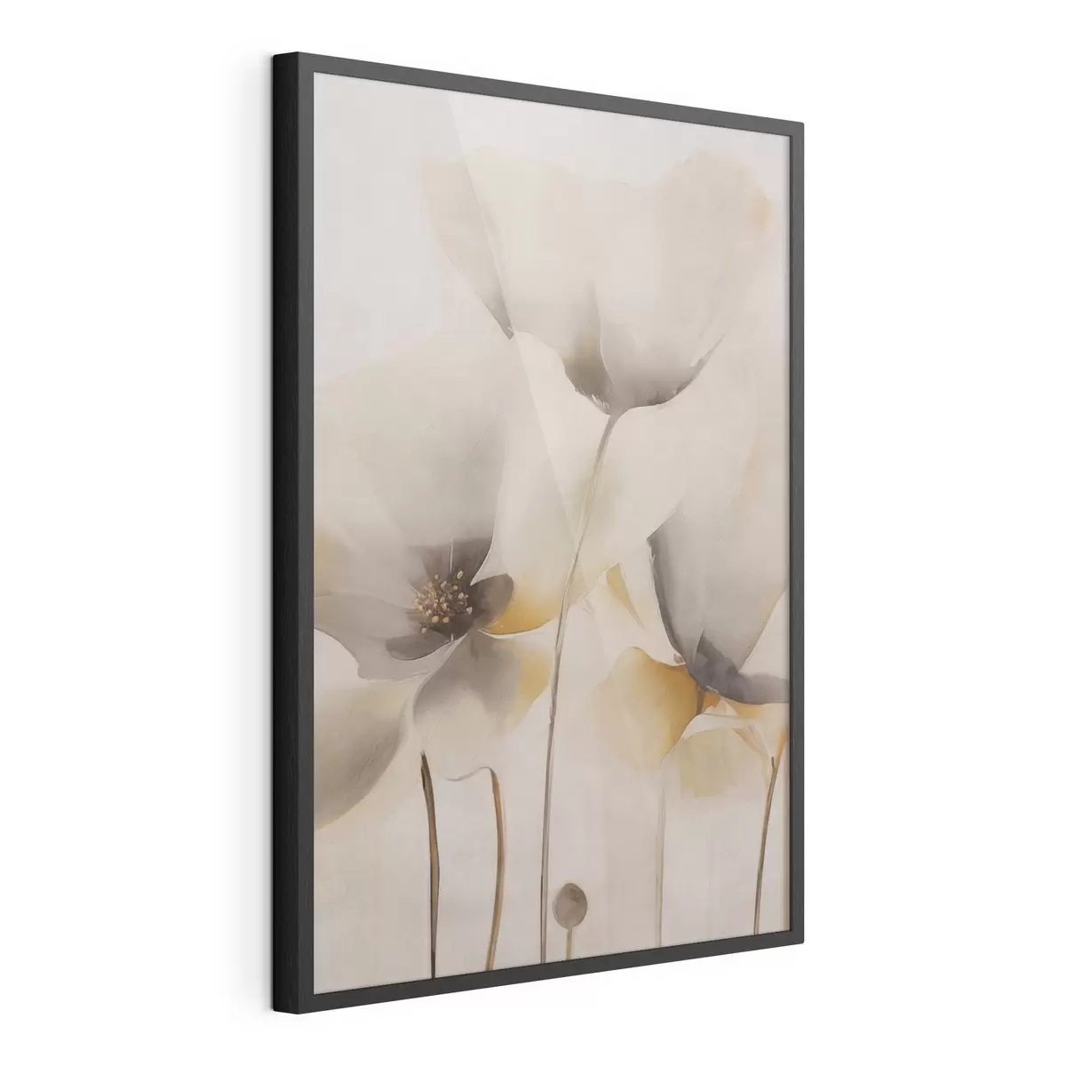 Poster Vzdušné máky v béžové barevné škále f51090