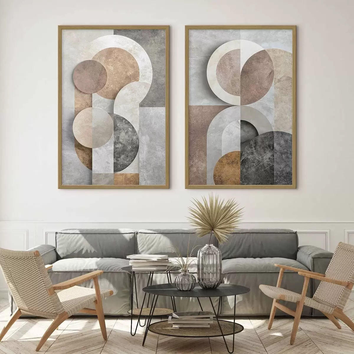 Poster Překrývající se geometrické tvary d31119