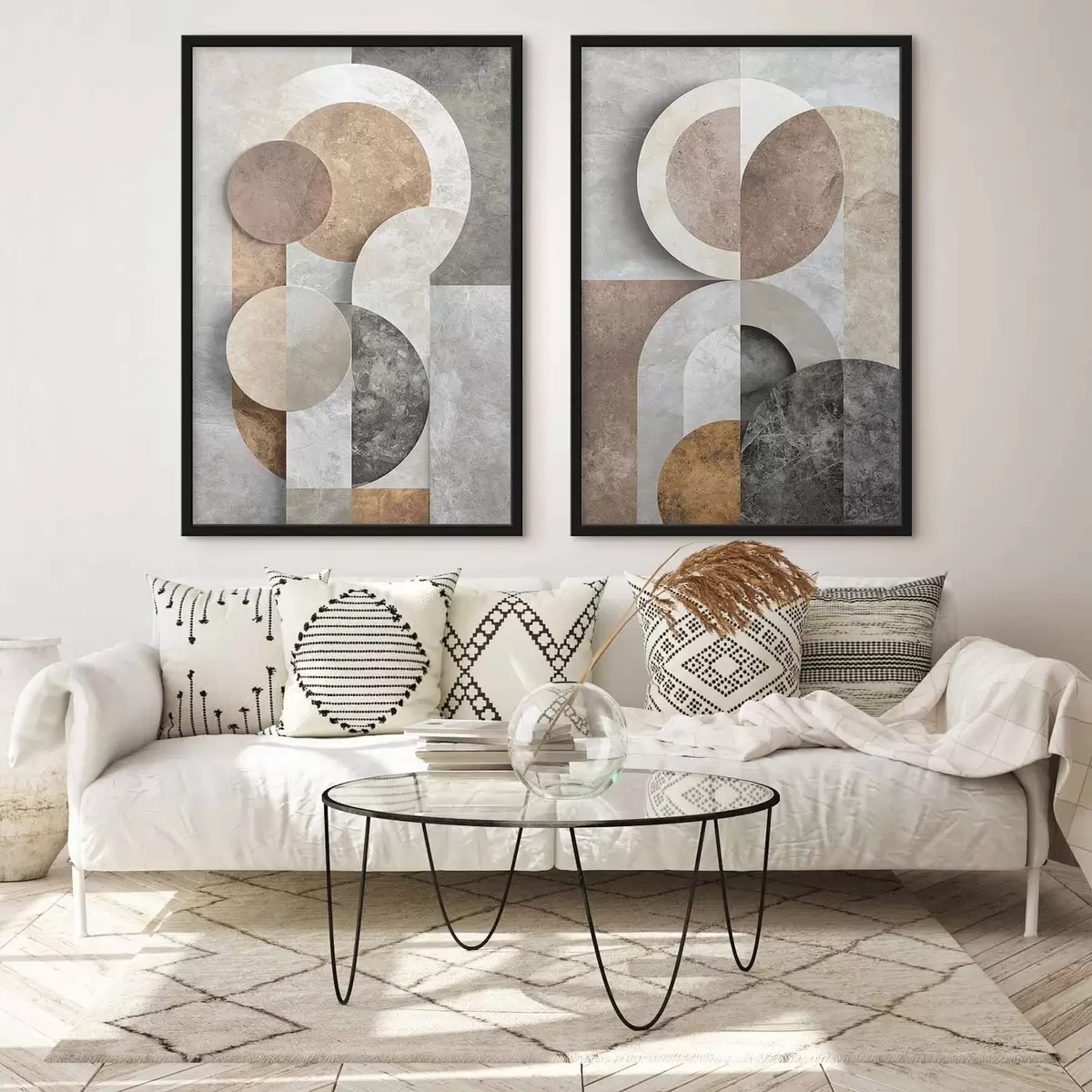 Poster Překrývající se geometrické tvary d31119